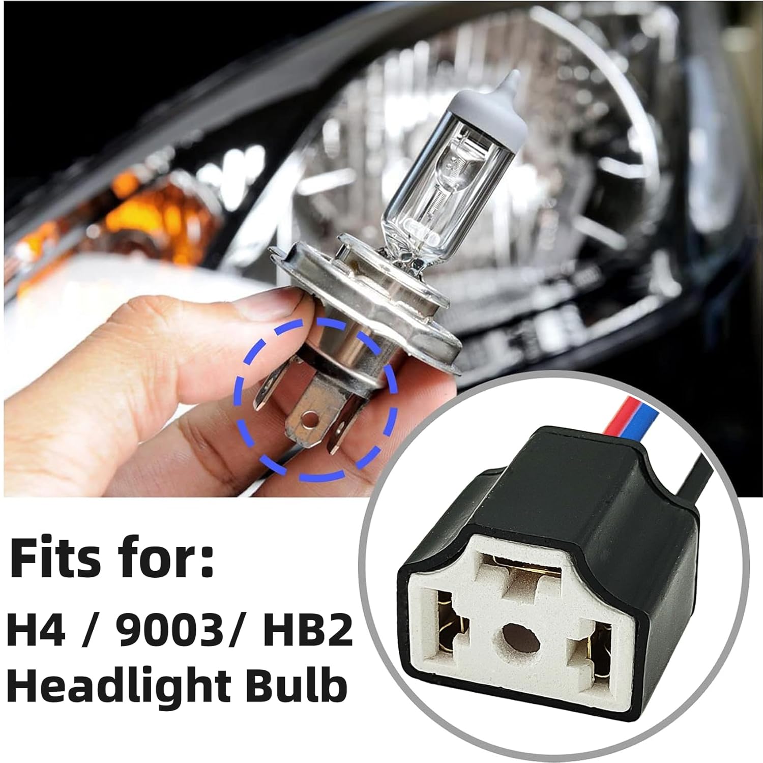 Led Headlight Bulbs - 2pcs H4 9003 HB2 Headlight Connector