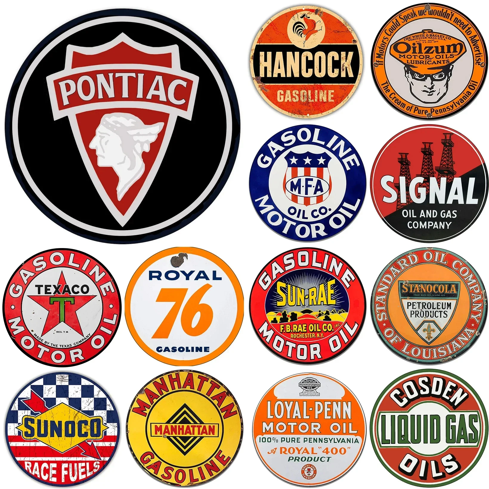 Car Accessories Unique - Car Stickers Personality Motor Oil Round