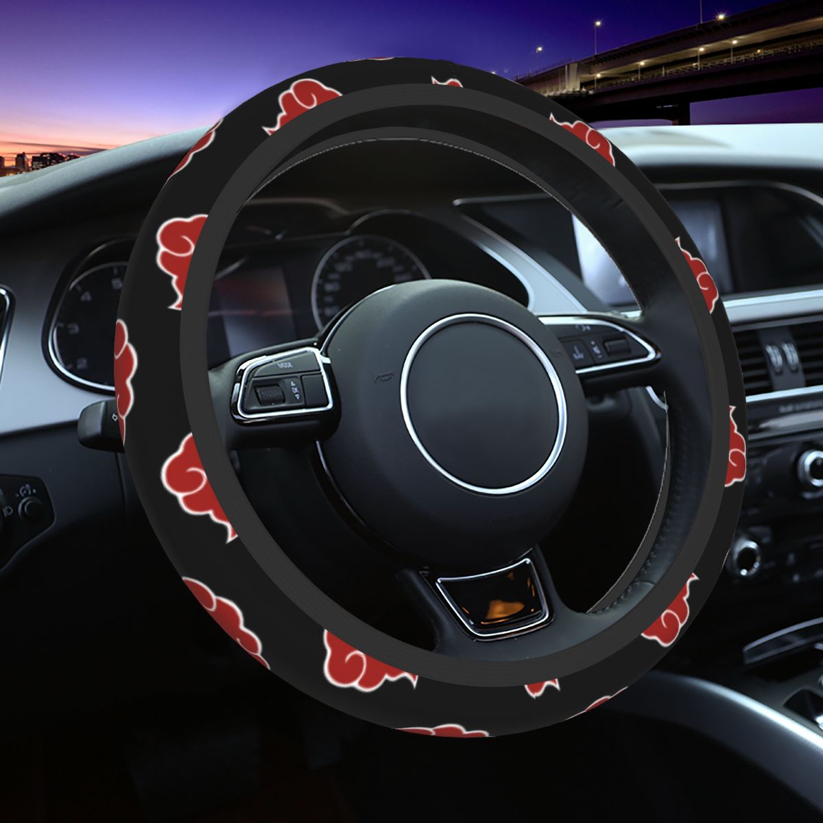Car Accessories Unique - 38cm Steering Wheel Covers Akatsuki Universal