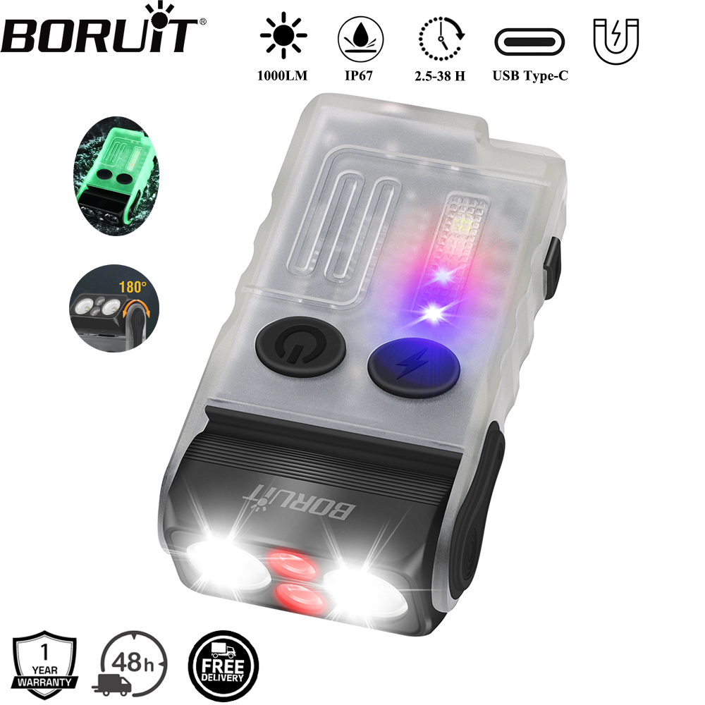 Led Headlight Bulbs - BORUiT V20 Buzzer EDC LED Keychain