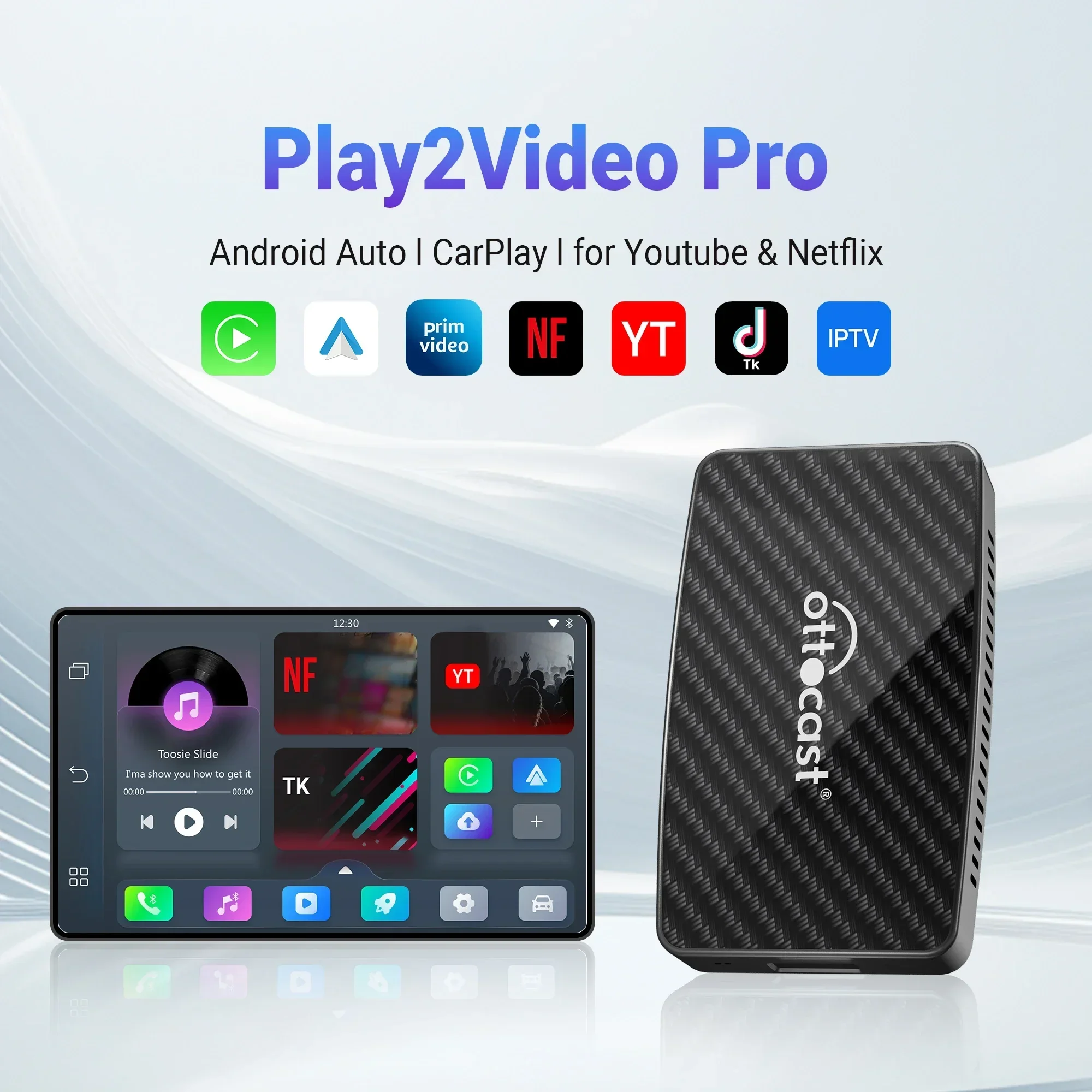 Car Accessories Youtube - OTTOCAST Play2Video Pro Wireless CarPlay Wireless