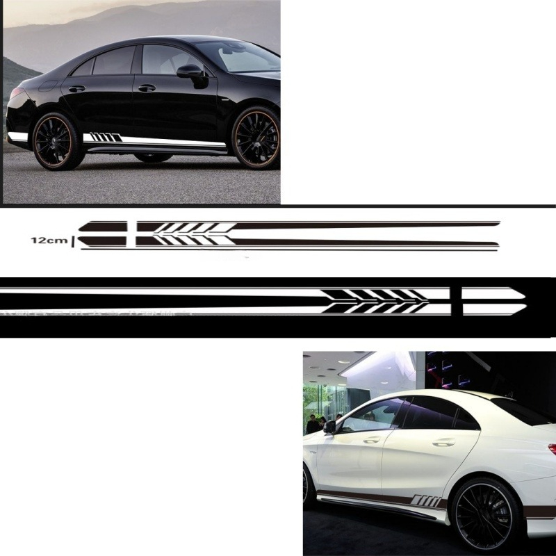 Car Accessories Unique - Car Side Stripe Vinyl Decal Sticker