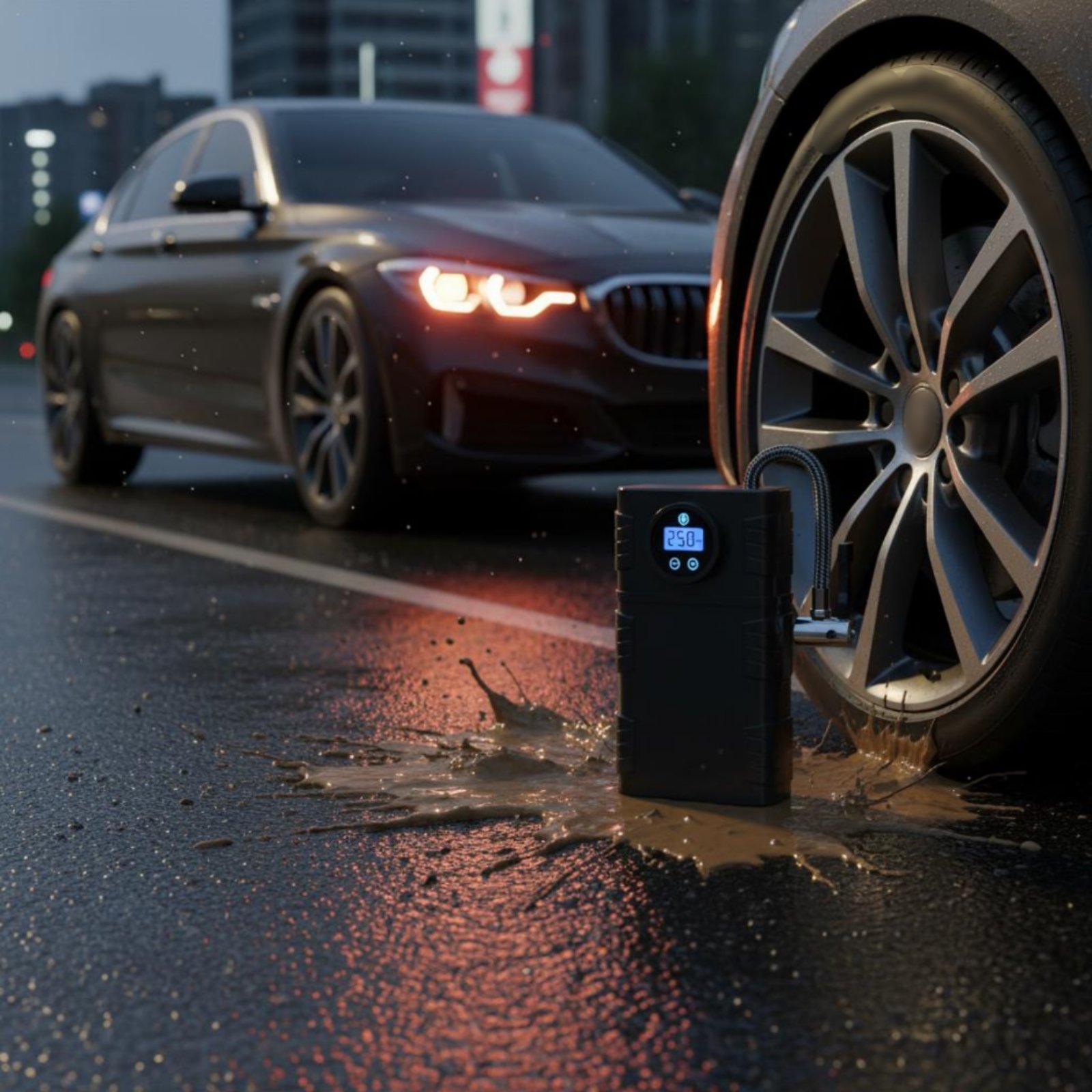 Portable Tire Inflator Cordles - огляд і ціна Car Portable Tire Inflator