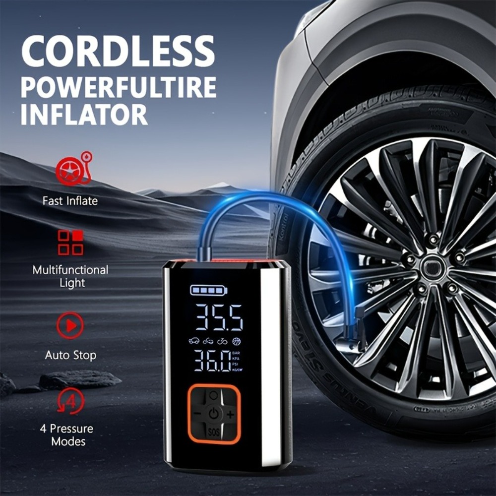 Portable Air Compressor Cordle - огляд і ціна Car Portable Tire Inflator