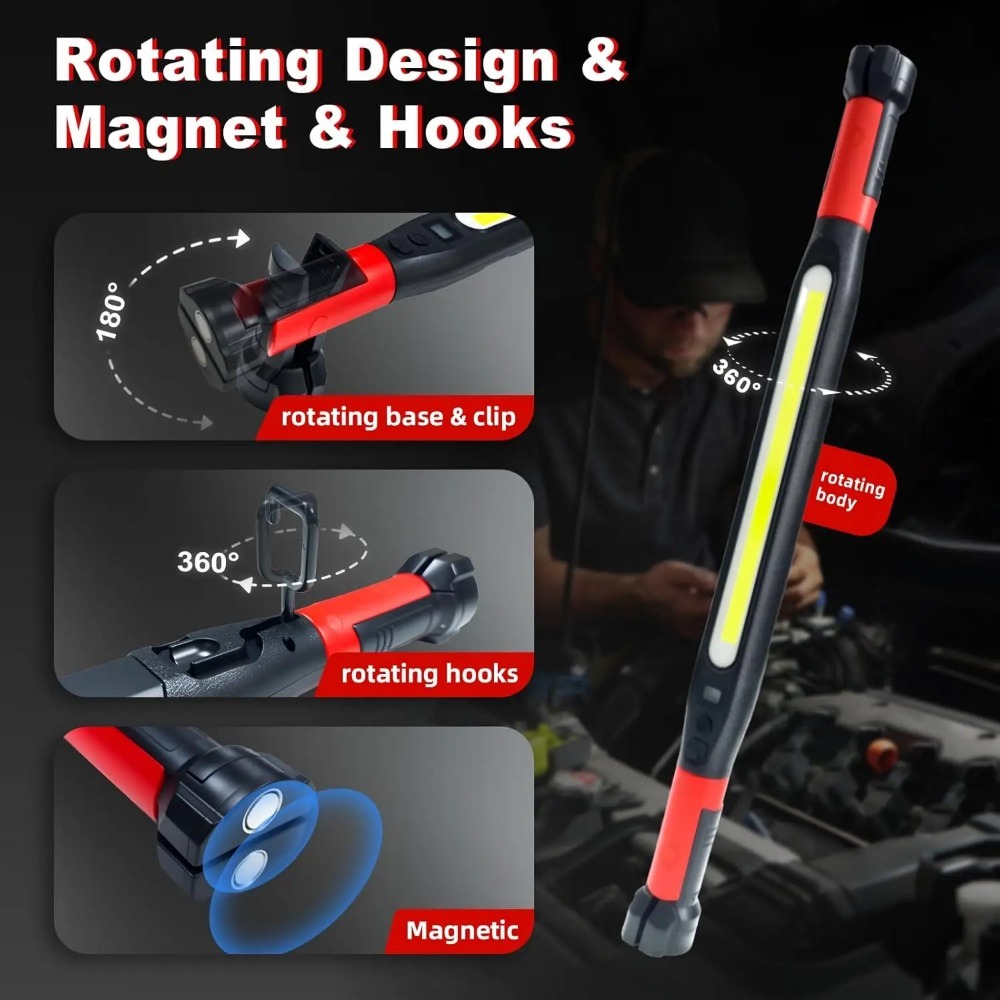 Super Bright Magnetic COB Work - огляд і ціна Led Headlight Bulbs