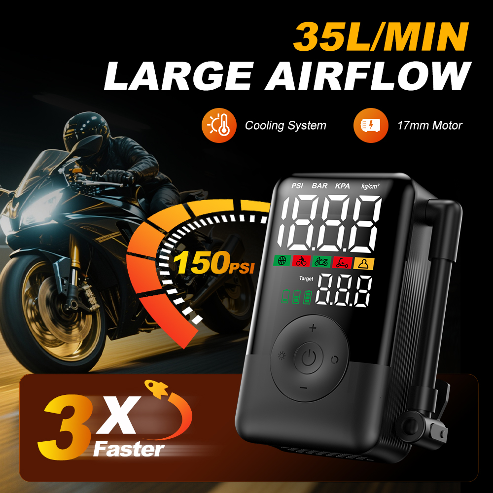 Carsun Portable Digital Tire I - огляд і ціна Car Portable Tire Inflator