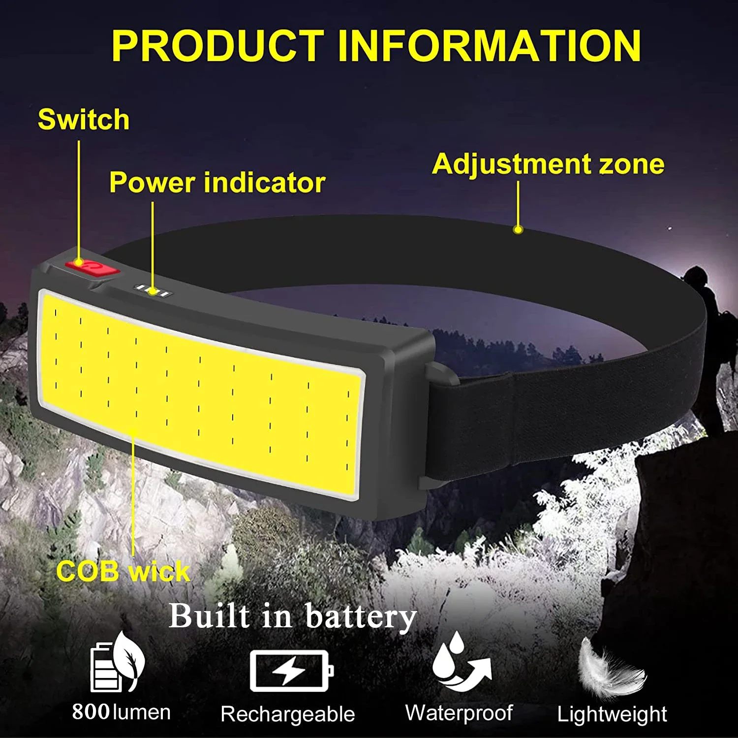 COB Portable LED Headlights Ou - огляд і ціна Led Headlight Bulbs