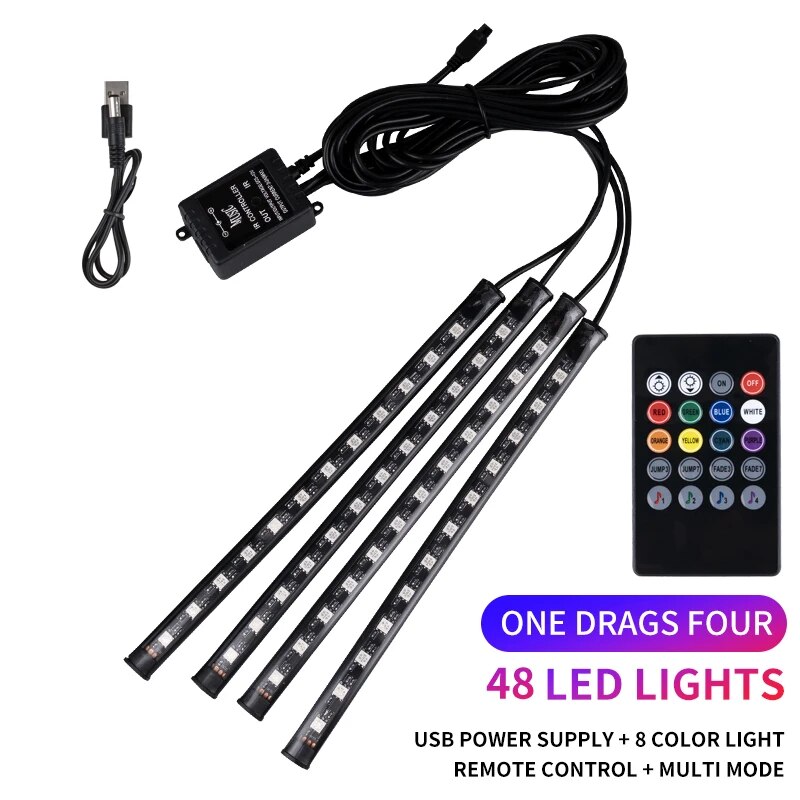Universal Car RGB Ambient Ligh - огляд і ціна Car Accessories Sound System