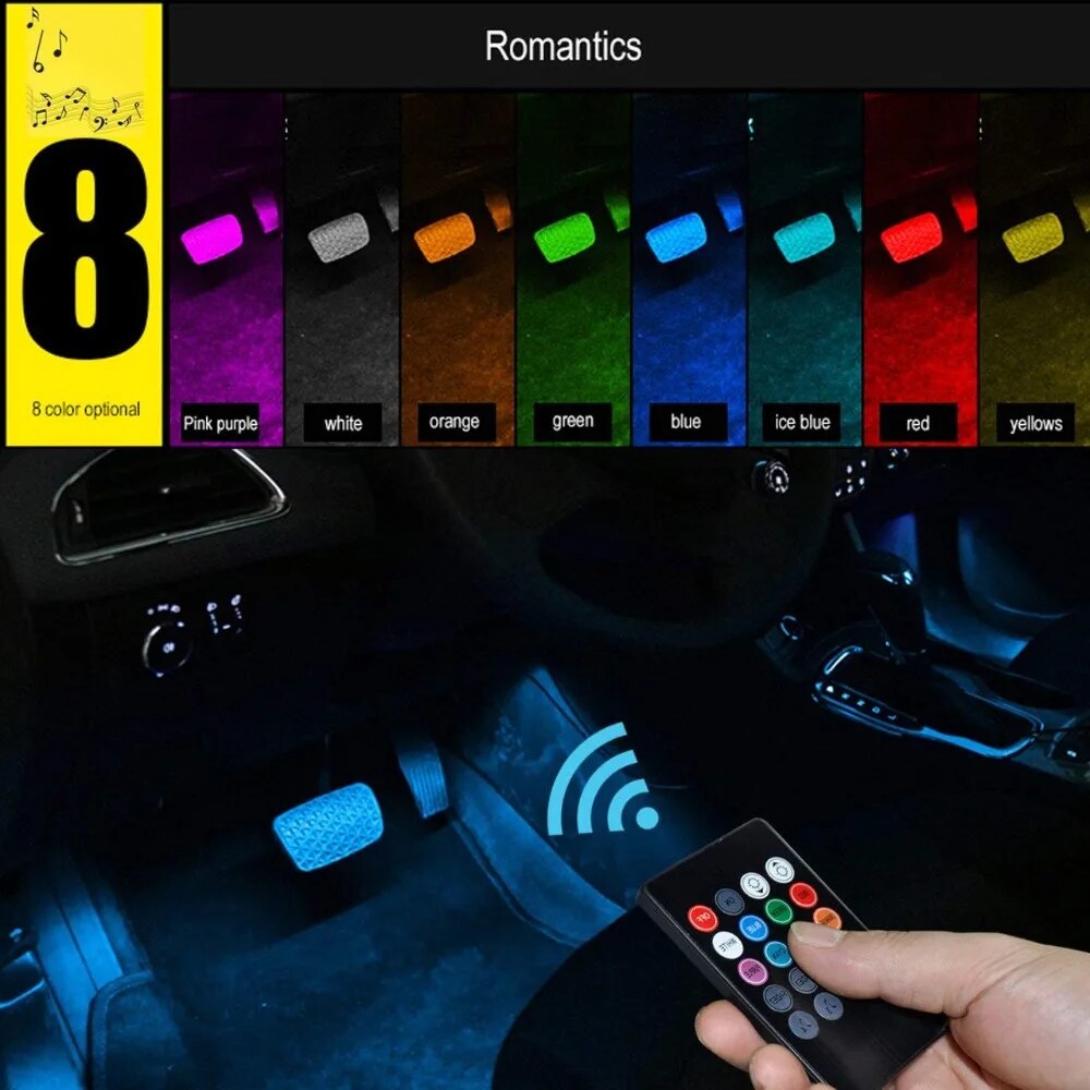 Universal Car RGB Ambient Ligh - огляд і ціна Car Accessories Sound System