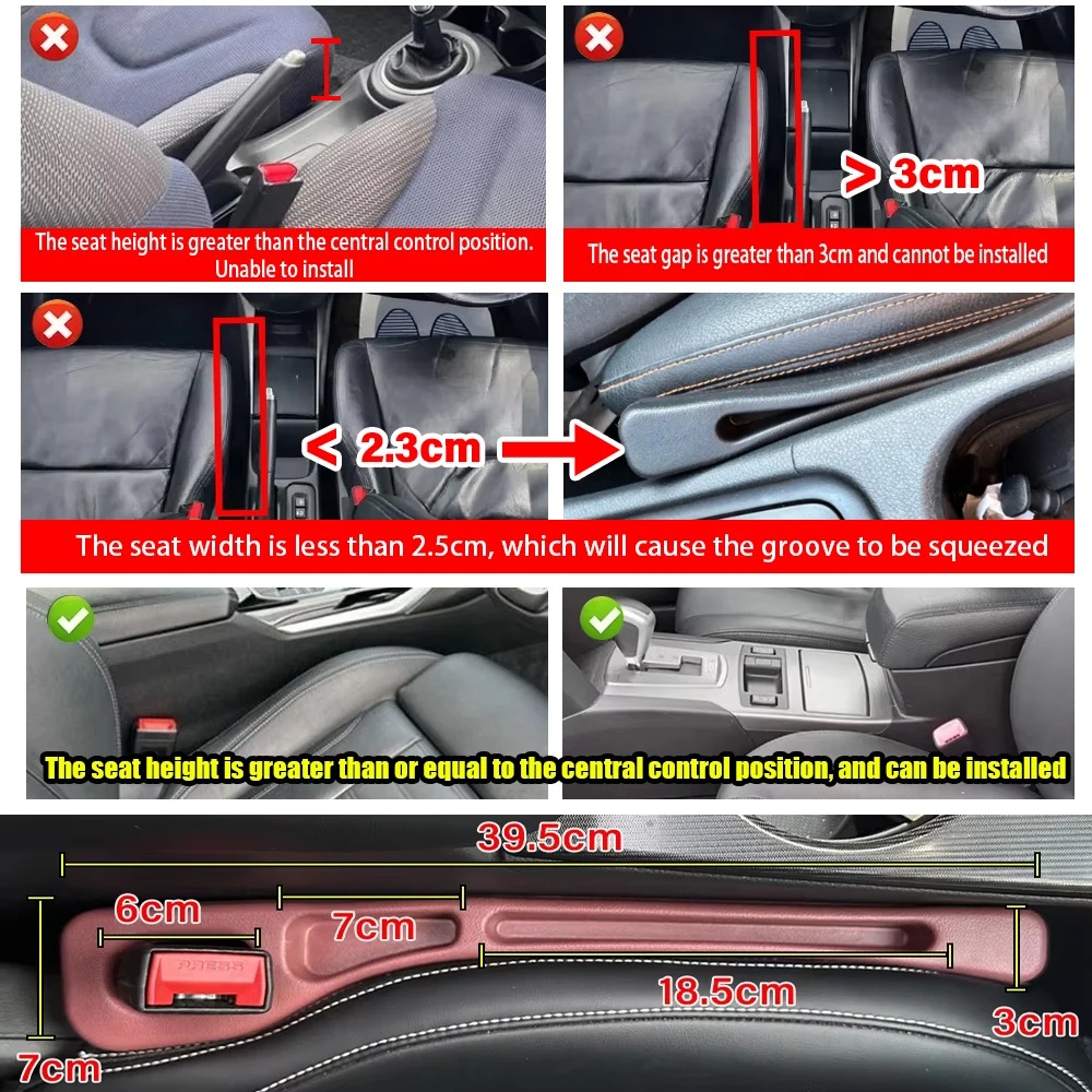 2Pcs Car Seat Gap Filler Seat  - огляд і ціна Car Accessories Unique