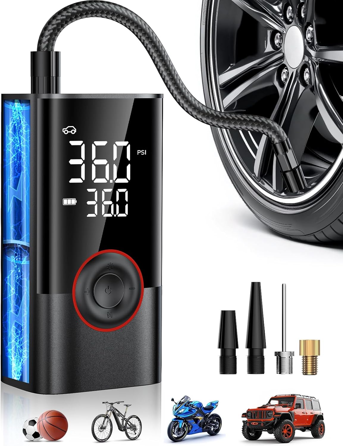 Portable Wireless Air Compress - огляд і ціна Car Portable Tire Inflator