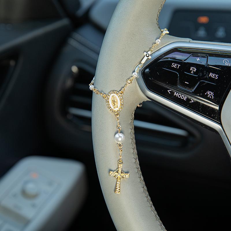 Steering Wheel Rosary Ornament - огляд і ціна Car Accessories Unique