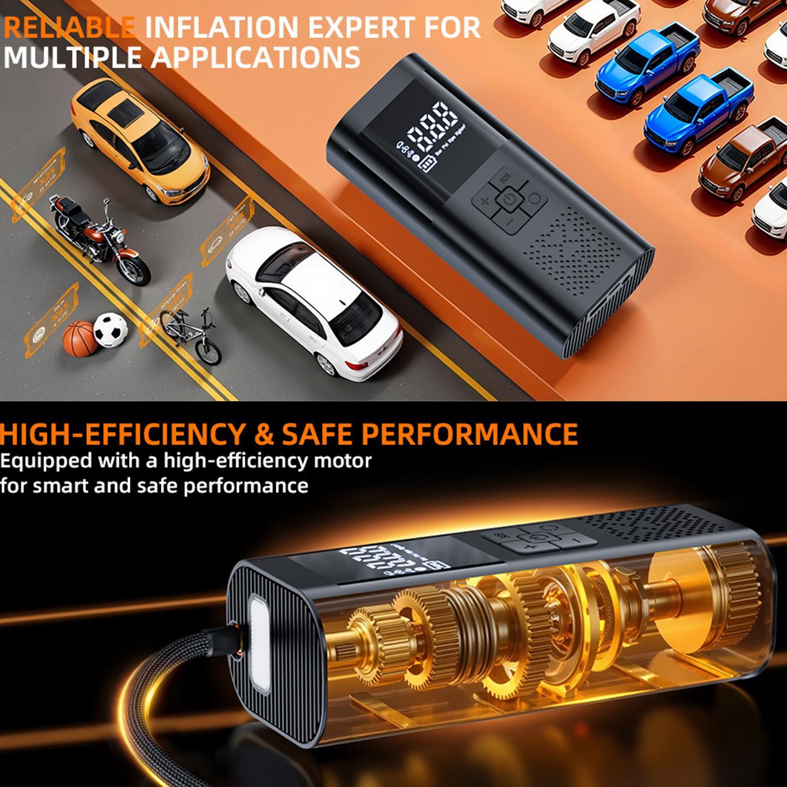 2 in1 Air Pump Portable Tire I - огляд і ціна Car Portable Tire Inflator